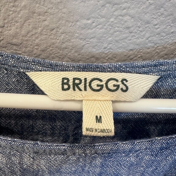 Tiered Linen Blend Dress (M) - Picture 5 of 5